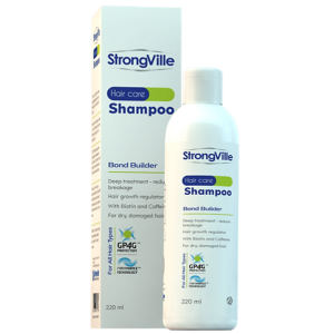 StrongVille Shampoo Bond Builder For Dry And Damaged Hair ( Aloe Vera & Panthenol Extract + Argan Oil + Jojoba Oil + Creatine ) 220 ml